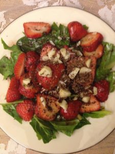 Strawberry Salad with Chocolate Dressing